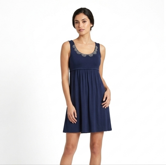 Ann Taylor Dresses & Skirts - Ann Taylor Jeweled Babydoll Dress EUC ❤️
